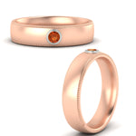Load image into Gallery viewer, bezel-set-two-tone-solitaire-mens-orange-sapphire-ring-in-rose-gold-fdb10202rogsaorangle3-nl-rg.jpg