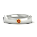 Load image into Gallery viewer, bezel-set-two-tone-solitaire-mens-orange-sapphire-ring-in-white-gold-fdb10202rogsaor-nl-wg-hw.jpg