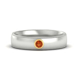 Load image into Gallery viewer, bezel-set-two-tone-solitaire-mens-orange-sapphire-ring-in-white-gold-fdb10202rogsaor-nl-wg.jpg