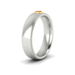 Load image into Gallery viewer, bezel-set-two-tone-solitaire-mens-orange-sapphire-ring-in-white-gold-fdb10202rogsaorangle2-nl-wg.jpg