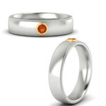 Load image into Gallery viewer, bezel-set-two-tone-solitaire-mens-orange-sapphire-ring-in-white-gold-fdb10202rogsaorangle3-nl-wg.jpg