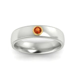 Load image into Gallery viewer, bezel-set-two-tone-solitaire-mens-orange-sapphire-ring-in-white-gold-fdb10202rogsaorangle5-nl-wg.jpg