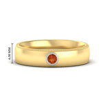 Load image into Gallery viewer, bezel-set-two-tone-solitaire-mens-orange-sapphire-ring-in-yellow-gold-fdb10202rogsaor-nl-yg-hw.jpg