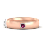 Load image into Gallery viewer, bezel-set-two-tone-solitaire-mens-pink-sapphire-ring-in-rose-gold-fdb10202rogsadrpi-nl-rg-hw.jpg