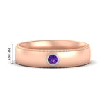 Load image into Gallery viewer, bezel-set-two-tone-solitaire-mens-purple-topaz-ring-in-rose-gold-fdb10202rogvito-nl-rg-hw.jpg