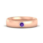 Load image into Gallery viewer, bezel-set-two-tone-solitaire-mens-purple-topaz-ring-in-rose-gold-fdb10202rogvito-nl-rg.jpg