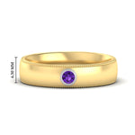 Load image into Gallery viewer, bezel-set-two-tone-solitaire-mens-purple-topaz-ring-in-yellow-gold-fdb10202rogvito-nl-yg-hw.jpg