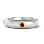 Load image into Gallery viewer, bezel-set-two-tone-solitaire-mens-ruby-ring-in-white-gold-fdb10202rogrudr-nl-wg-hw.jpg