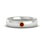 Load image into Gallery viewer, bezel-set-two-tone-solitaire-mens-ruby-ring-in-white-gold-fdb10202rogrudr-nl-wg.jpg