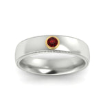 Load image into Gallery viewer, bezel-set-two-tone-solitaire-mens-ruby-ring-in-white-gold-fdb10202rogrudrangle5-nl-wg.jpg