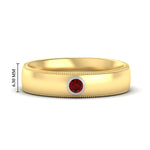 Load image into Gallery viewer, bezel-set-two-tone-solitaire-mens-ruby-ring-in-yellow-gold-fdb10202rogrudr-nl-yg-hw.jpg
