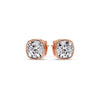 Load image into Gallery viewer, Bezel Set Cushion Diamond Stud Earrings