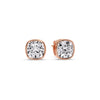 Load image into Gallery viewer, Bezel Set Cushion Diamond Stud Earrings