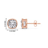 Load image into Gallery viewer, Bezel Set Cushion Diamond Stud Earrings