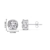 Load image into Gallery viewer, Bezel Set Cushion Diamond Stud Earrings