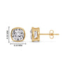 Load image into Gallery viewer, Bezel Set Cushion Diamond Stud Earrings