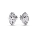 Thumbnail 43 - Bezel Stud Earring One Carat Marquise Diamond