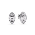 Thumbnail 41 - Bezel Stud Earring One Carat Marquise Diamond
