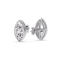 Thumbnail 44 - Bezel Stud Earring One Carat Marquise Diamond