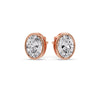 Load image into Gallery viewer, Bezel Stud Earring Oval Diamond