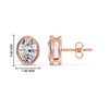 Load image into Gallery viewer, Bezel Stud Earring Oval Diamond