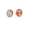 Load image into Gallery viewer, Bezel Stud Earring Oval Diamond