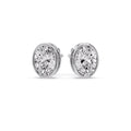 Thumbnail 55 - Bezel Stud Earring Oval Diamond