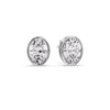 Load image into Gallery viewer, Bezel Stud Earring Oval Diamond