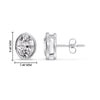 Load image into Gallery viewer, Bezel Stud Earring Oval Diamond