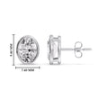 Thumbnail 54 - Bezel Stud Earring Oval Diamond
