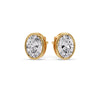 Load image into Gallery viewer, Bezel Stud Earring Oval Diamond