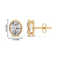 Thumbnail 58 - Bezel Stud Earring Oval Diamond