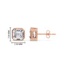 Load image into Gallery viewer, Asscher Diamond Bezel Stud Earring