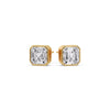 Load image into Gallery viewer, Asscher Diamond Bezel Stud Earring