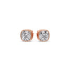 Load image into Gallery viewer, Bezel Set Cushion Diamond Stud Earrings