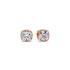 Load image into Gallery viewer, Bezel Set Cushion Diamond Stud Earrings
