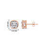 Load image into Gallery viewer, Bezel Set Cushion Diamond Stud Earrings