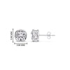 Load image into Gallery viewer, Bezel Set Cushion Diamond Stud Earrings