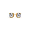 Load image into Gallery viewer, Bezel Set Cushion Diamond Stud Earrings