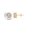 Load image into Gallery viewer, Bezel Set Cushion Diamond Stud Earrings