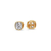 Load image into Gallery viewer, Bezel Set Cushion Diamond Stud Earrings