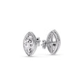 Thumbnail 8 - Bezel Stud Earring One Carat Marquise Diamond