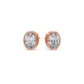 Thumbnail 3 - Bezel Stud Earring Oval Diamond