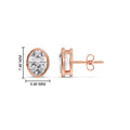 Thumbnail 2 - Bezel Stud Earring Oval Diamond
