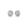 Load image into Gallery viewer, Bezel Stud Earring Oval Diamond