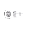 Thumbnail 6 - Bezel Stud Earring Oval Diamond