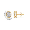 Load image into Gallery viewer, Bezel Stud Earring Oval Diamond