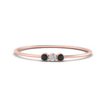 Load image into Gallery viewer, black-diamond-3-stone-bezel-delicate-ring-in-rose-gold-FD9412RORGBLACK-NL-RG.jpg
