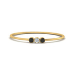 Load image into Gallery viewer, black-diamond-3-stone-bezel-delicate-ring-in-yellow-gold-FD9412RORGBLACK-NL-YG.jpg
