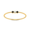Load image into Gallery viewer, black-diamond-3-stone-bezel-delicate-ring-in-yellow-gold-FD9412RORGBLACK-NL-YG.jpg